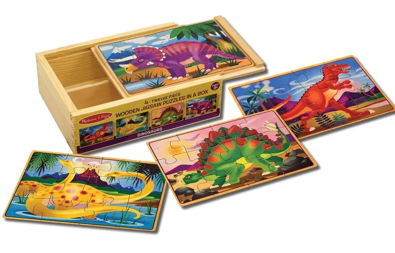 Melissa & Doug - Puzzles in a Box - Dinosaur