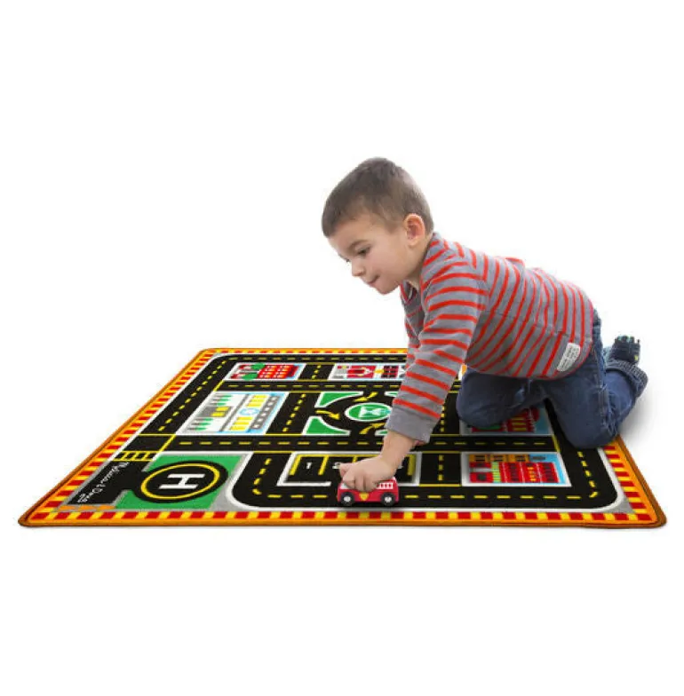 Melissa & Doug - Round the City Rescue Floor Rug