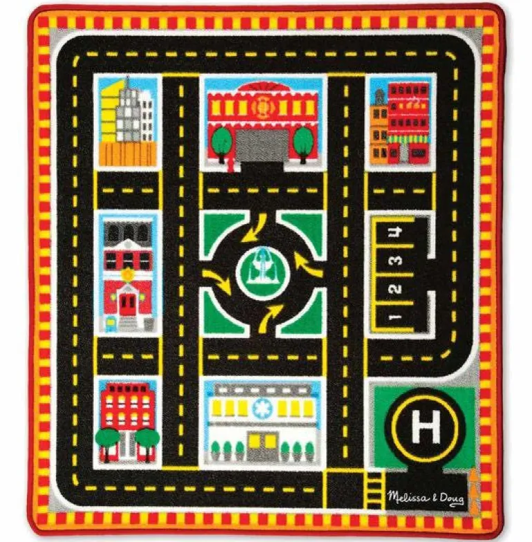 Melissa & Doug - Round the City Rescue Floor Rug
