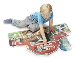Melissa & Doug - Shaped Floor Puzzle - Busy Barn