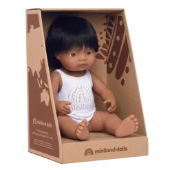 Miniland - Doll 38cm African Down Syndrome Boy in Box