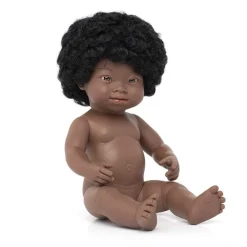 Miniland - Doll 38cm African Girl Down Syndrome In Bag