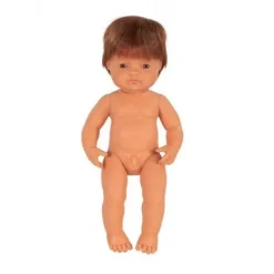 Miniland - Doll 38cm Caucasian Boy Red Hair In Bag