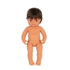 Miniland - Doll 38cm Caucasian Boy Brunette In Bag