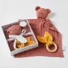 Pilbeam - Double Muslin Comforter & Teething Ring Rosette