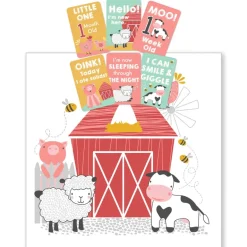 Pilbeam - Farm Animals Milestone Muslin Set