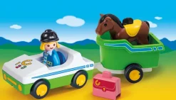 Playmobil - 1.2.3 Car With Horse Trailer (70181)