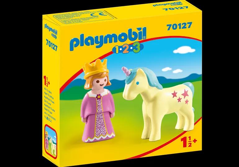 Playmobil - 1.2.3 Princess With Unicorn (70127)