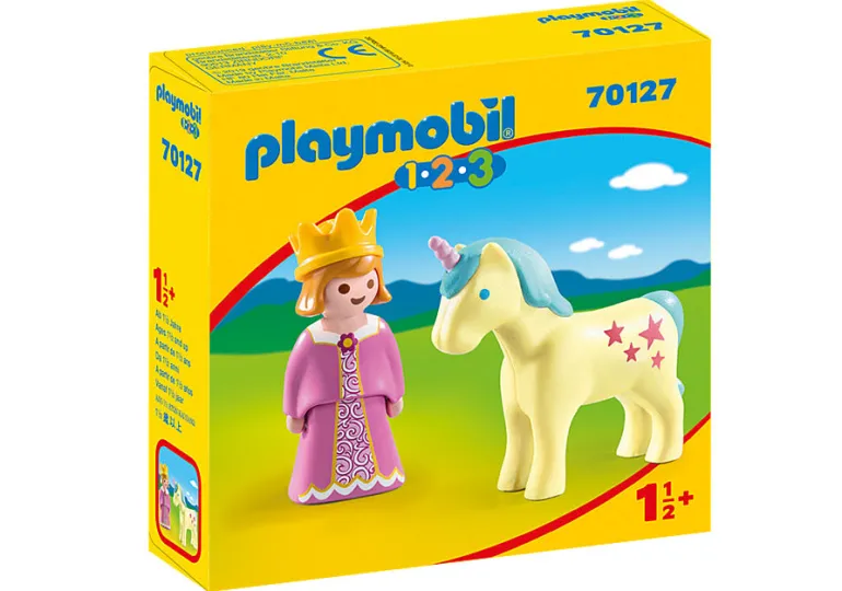 Playmobil - 1.2.3 Princess With Unicorn (70127)