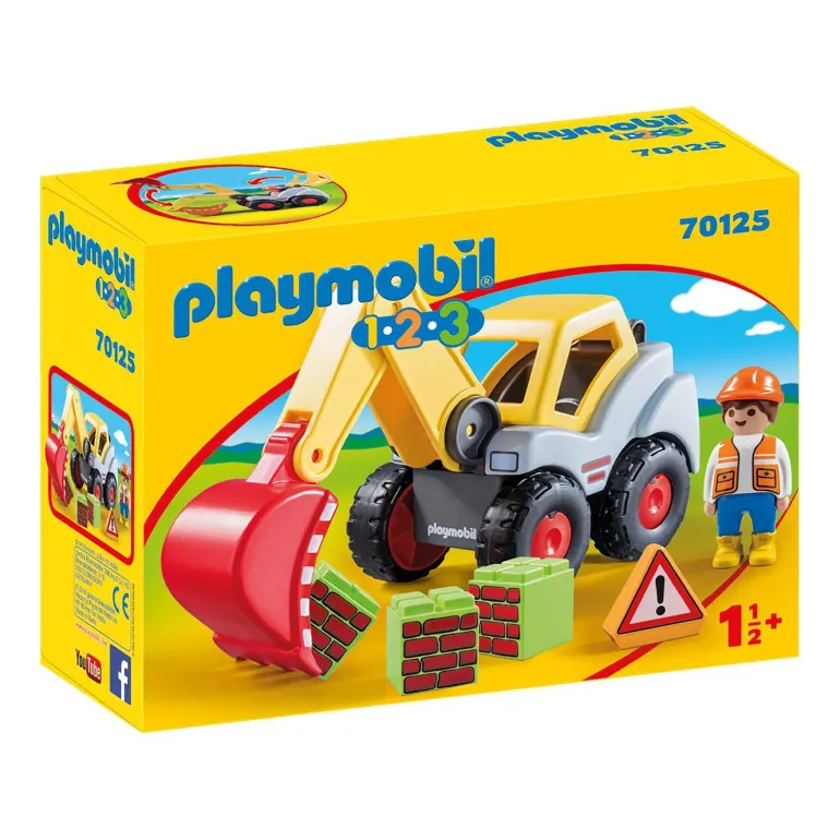 Playmobil - 1.2.3 Shovel Excavator (70125)