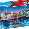 Playmobil - Cargo Ship With Boat (70769)