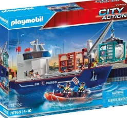 Playmobil - Cargo Ship With Boat (70769)
