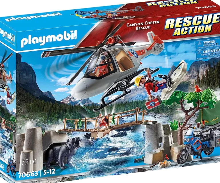 Playmobil - Rescue Action Canyon Copter Rescue (70663)