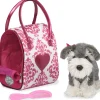 Pucci Pups - Pink and White Glam Bag with Schnauzer