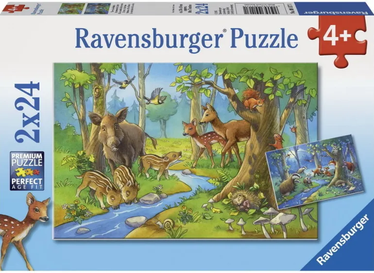 Ravensburger - 2 x 24Pc Cute Forest Animals Puzzles