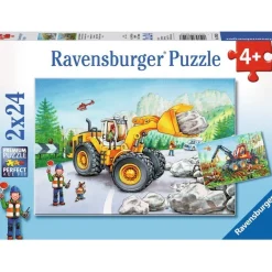 Ravensburger - 2 x 24Pc Diggers at Work Puzzle