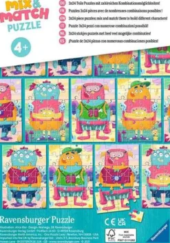 Ravensburger - 3 x 24Pc Mix-Up Monsters Puzzle