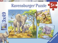 Ravensburger - 3 x 49Pc Wild Animals Puzzles