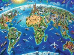 Ravensburger - 300Pc World Landmarks Map Puzzle