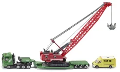 Siku - Heavy Haulage Transporter with Excavator and Service Vehicle (1834)