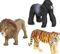 Terra - Jungle Animals (3) Lion, Tiger & Gorilla Set