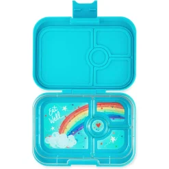 Yumbox - Bento Panino 4 Compartment Aqua Rainbow