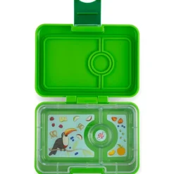Yumbox - Bento Snack Box 3 Compartment Avocado Toucan