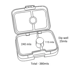 Yumbox - Bento Snack Box 3 Compartment Wow Red